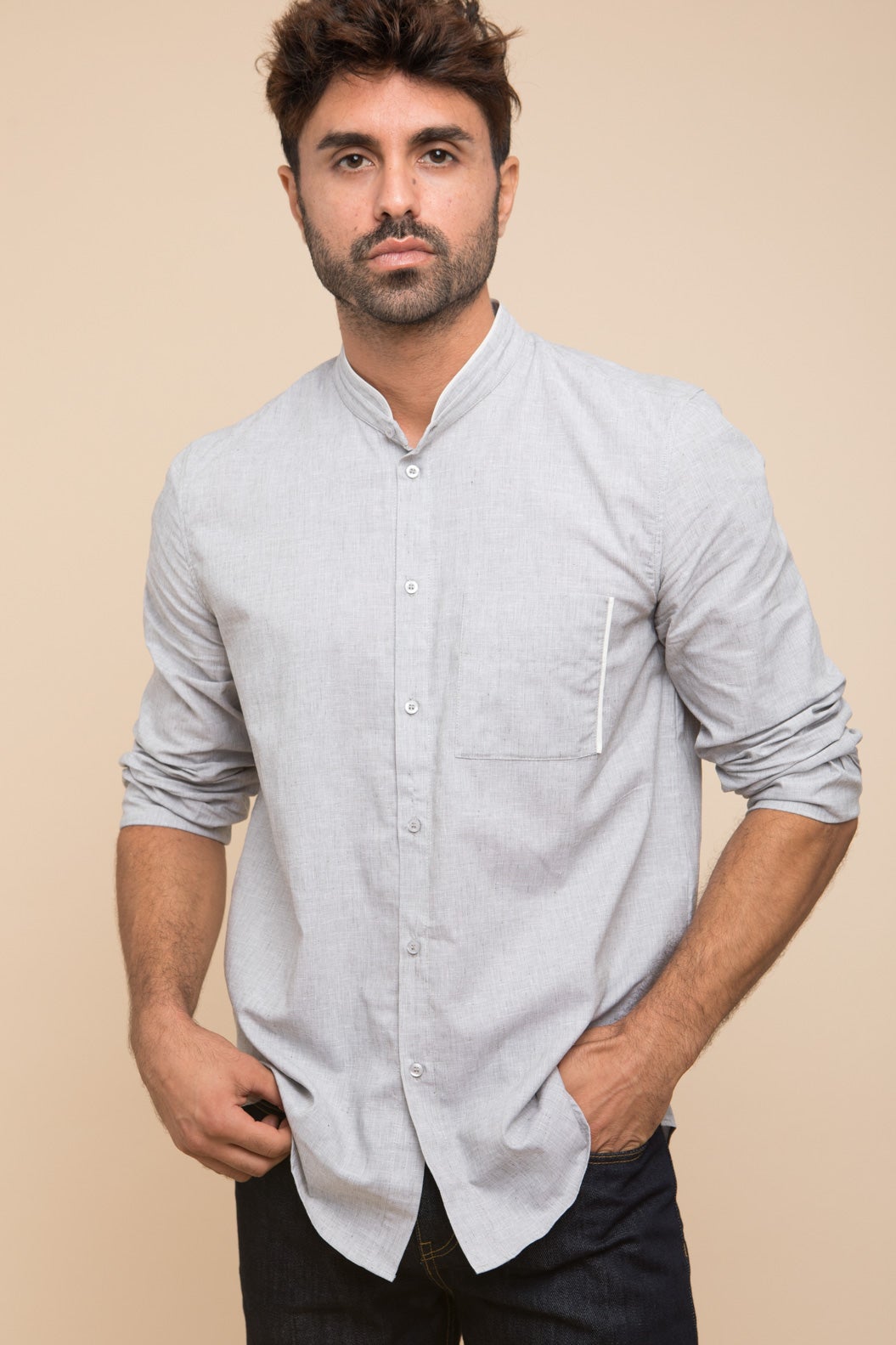 Gray color shop shirt