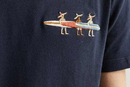 Arcy Surf - Navy T-shirt in recycled cotton - The Good Chic