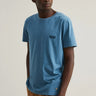 Arcy Waves - Blue t-shirt in cotton waves - The Good Chic