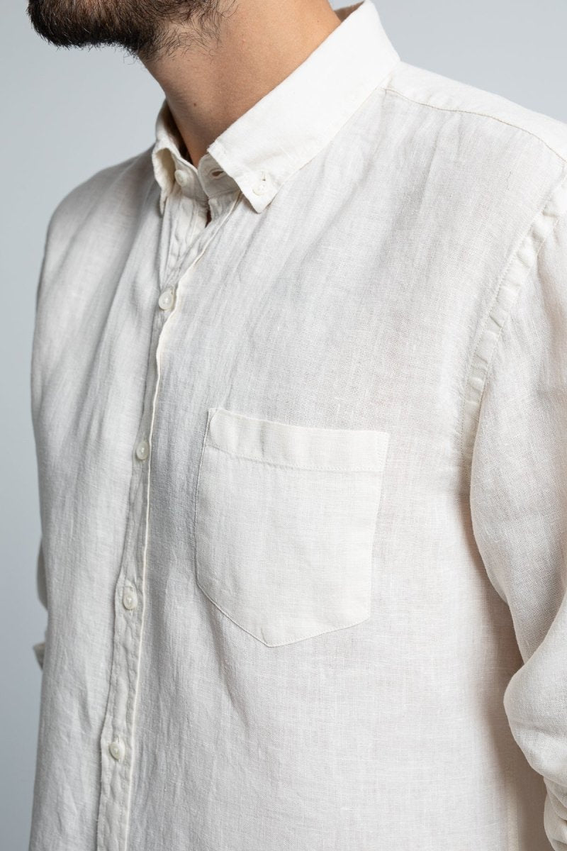 Bali Linen Shirt - Milk - The Good Chic