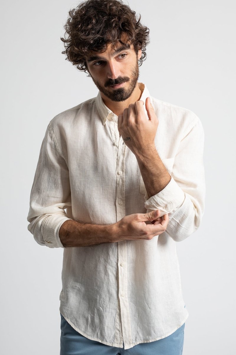 Bali Linen Shirt - Milk - The Good Chic