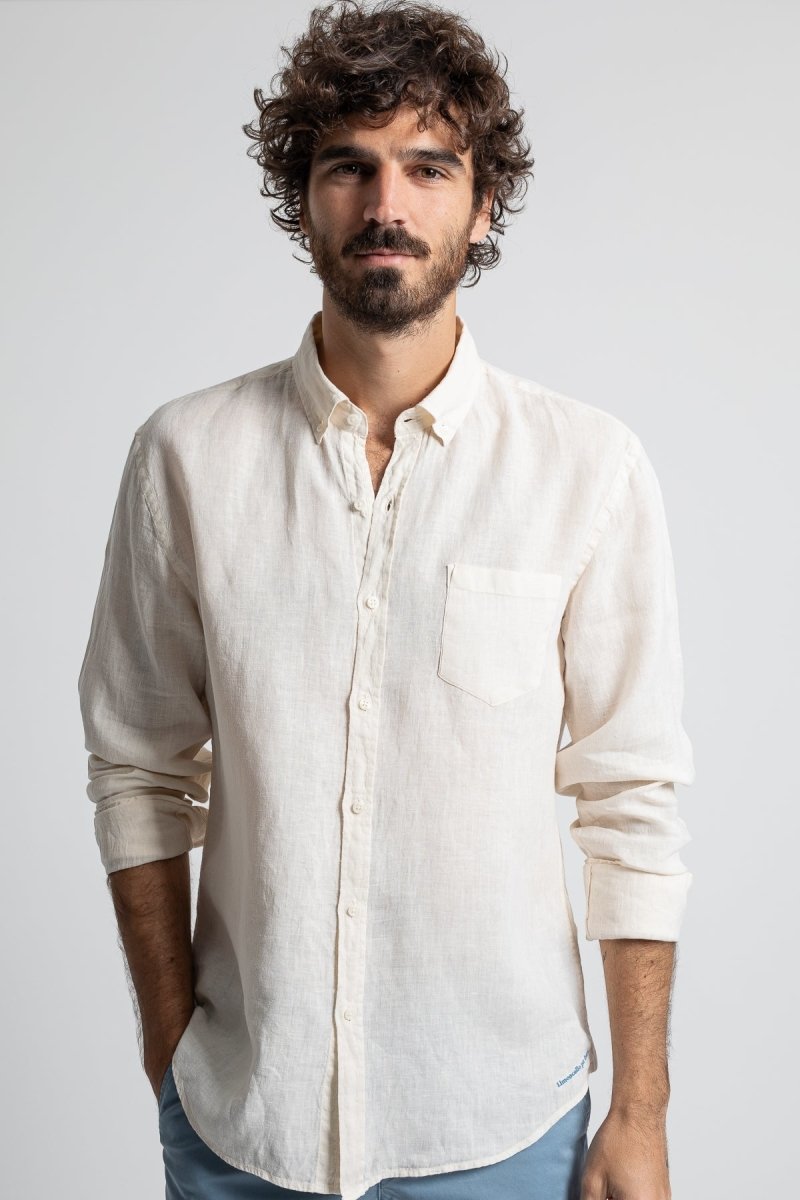 Bali Linen Shirt - Milk - The Good Chic