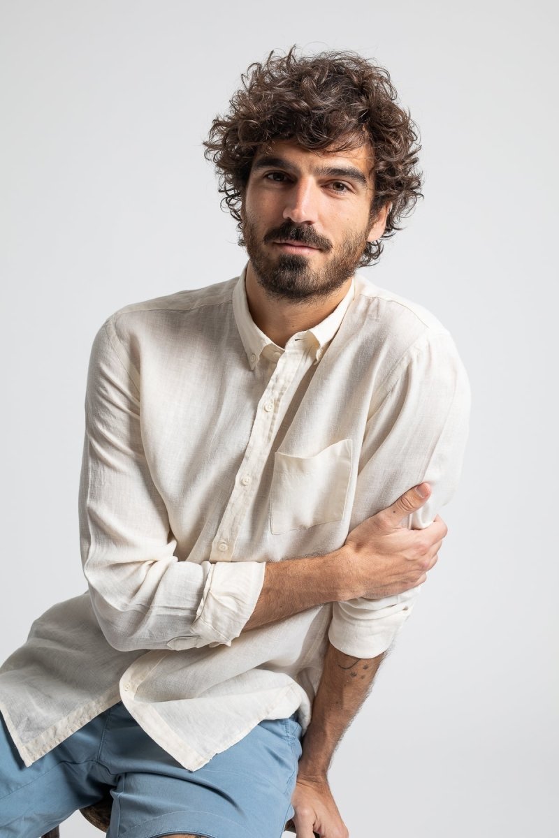 Bali Linen Shirt - Milk - The Good Chic
