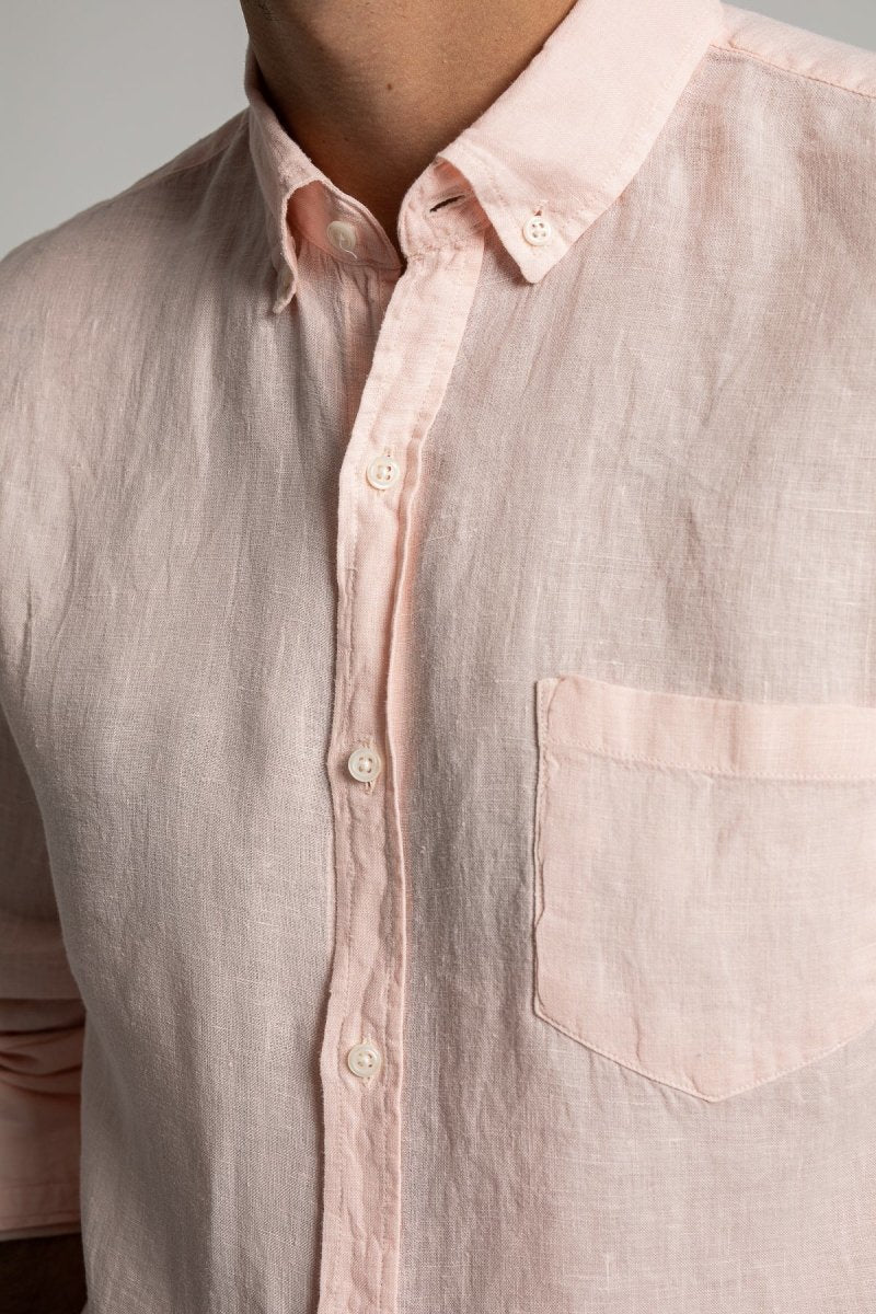 Bali Linen Shirt - Pink - The Good Chic