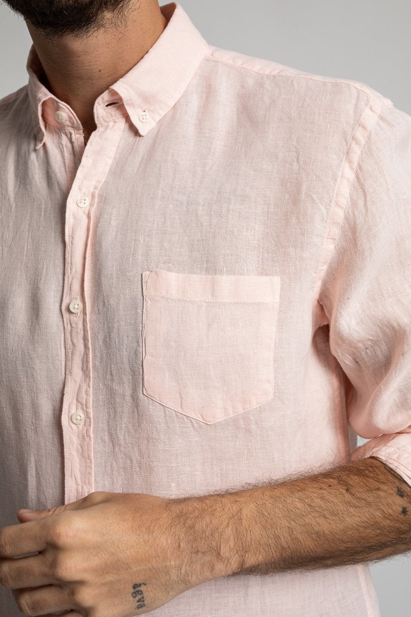 Bali Linen Shirt - Pink - The Good Chic