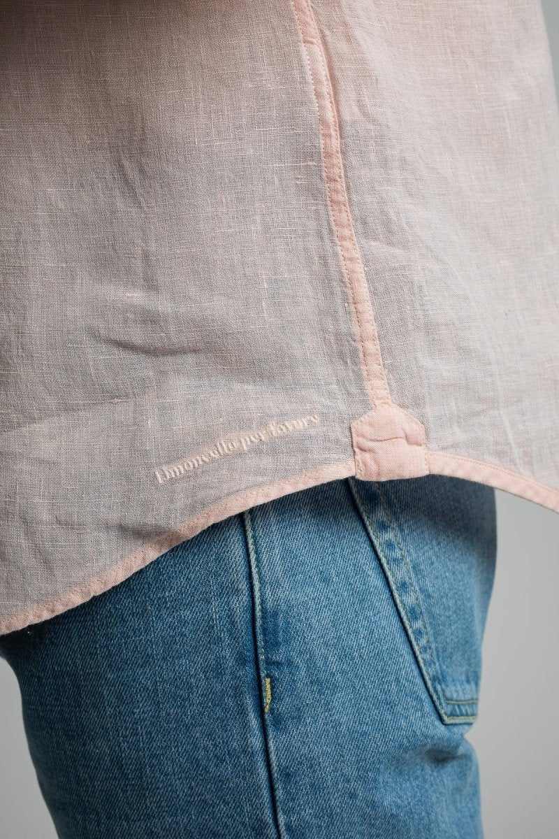 Bali Linen Shirt - Pink - The Good Chic