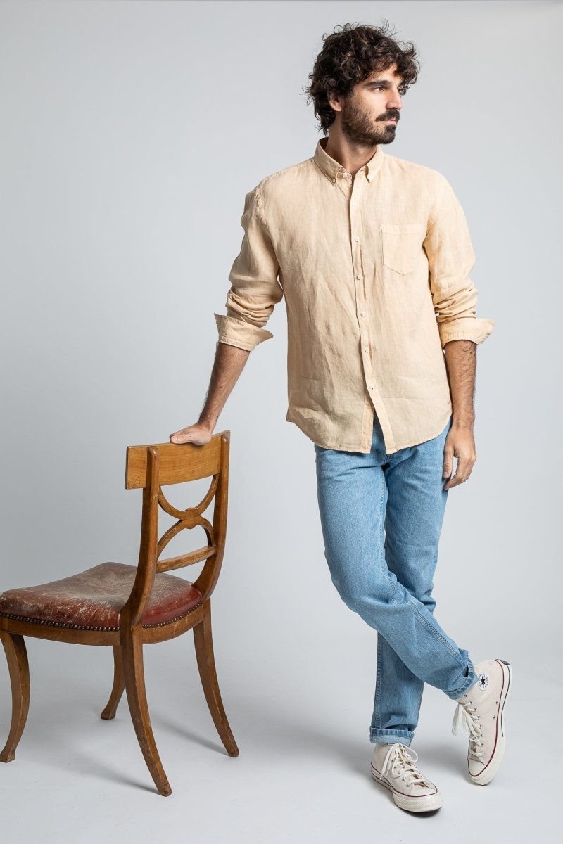 Bali Linen Shirt - Sand - The Good Chic