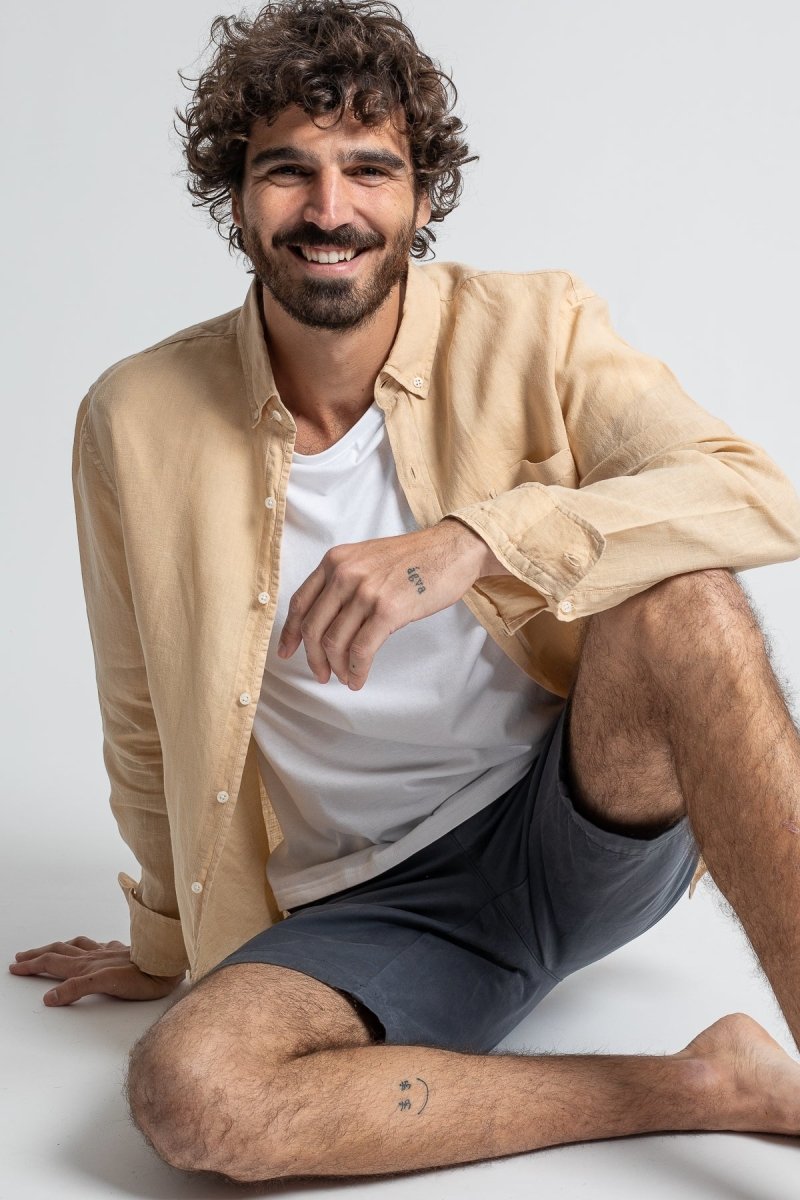 Bali Linen Shirt - Sand - The Good Chic