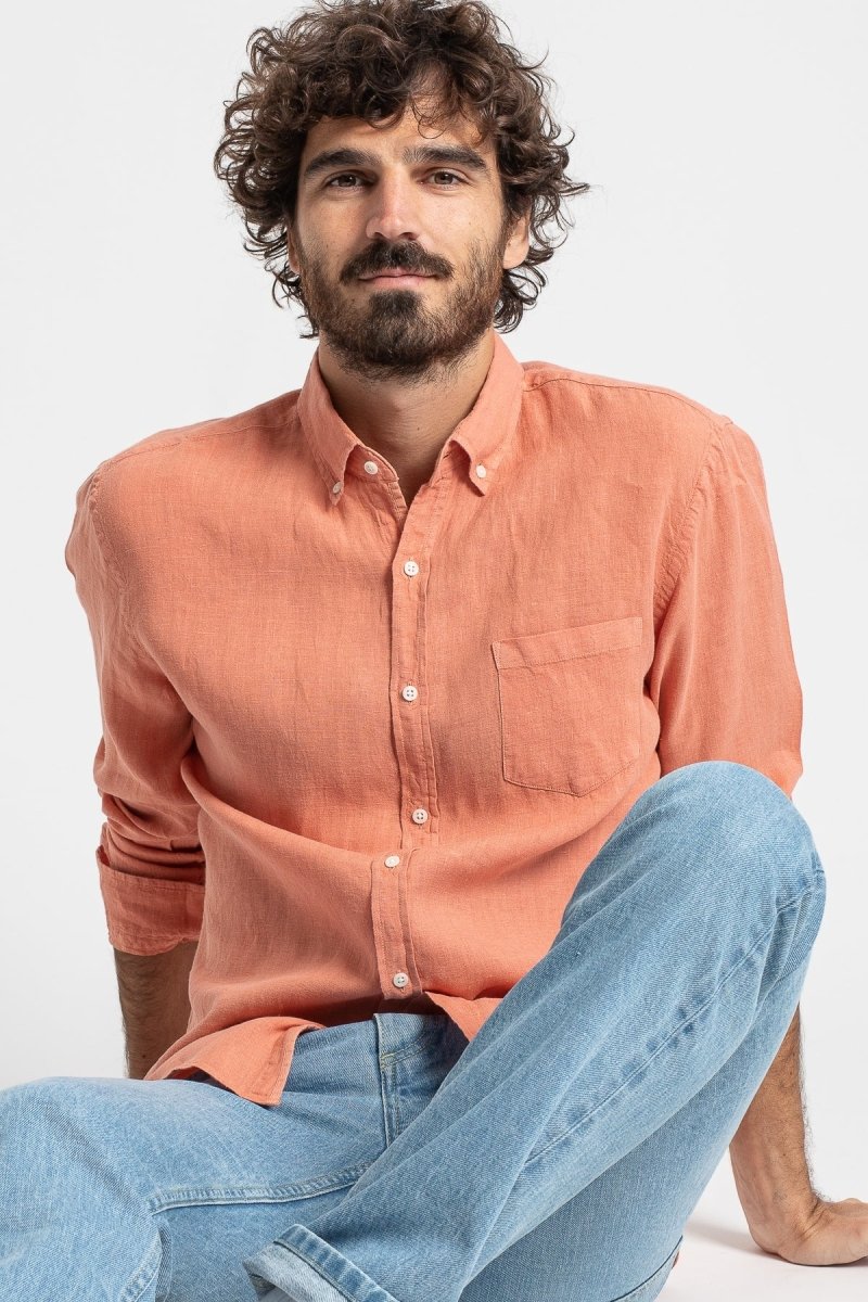 Bali Linen Shirt - Terracota - The Good Chic