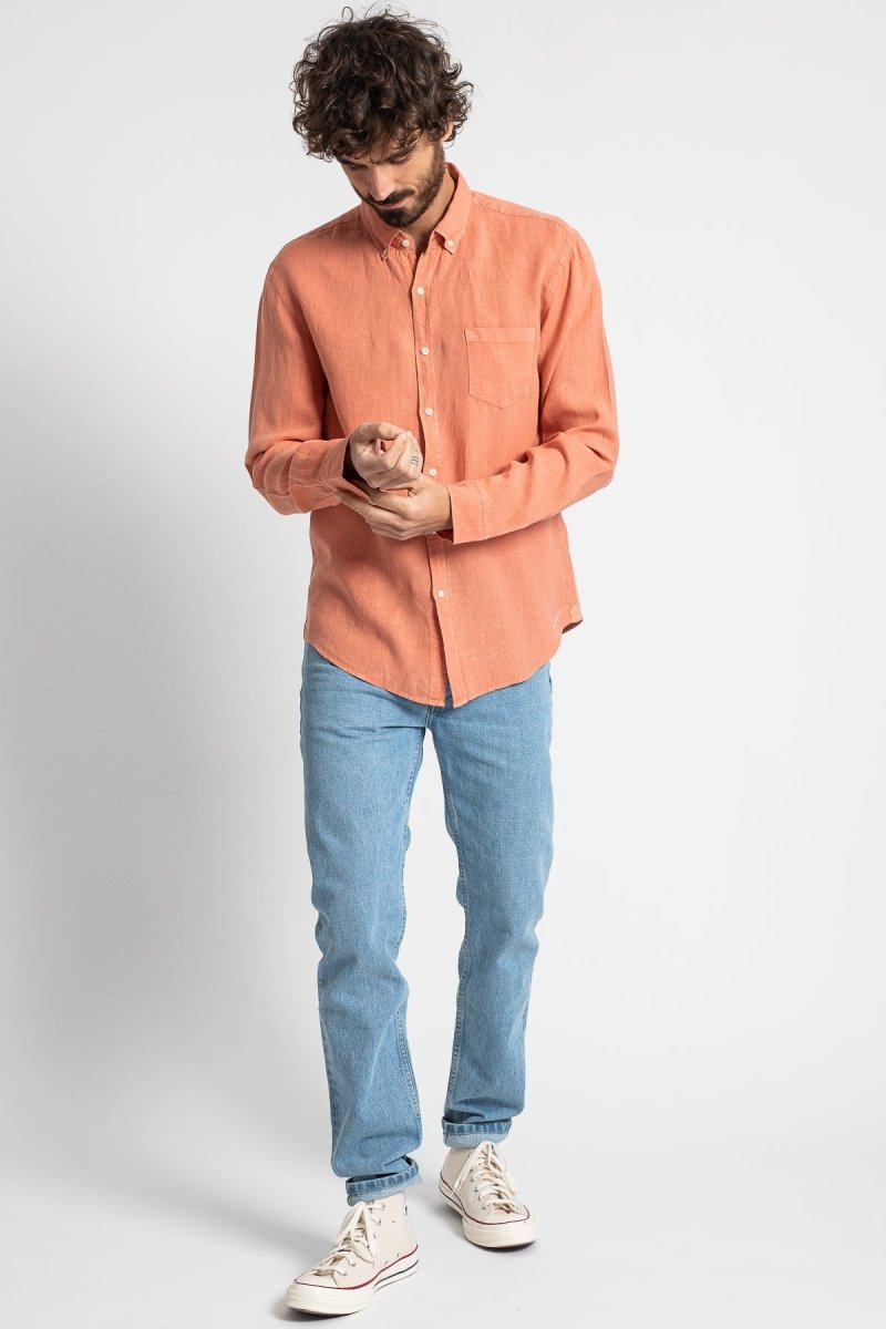 Bali Linen Shirt - Terracota - The Good Chic