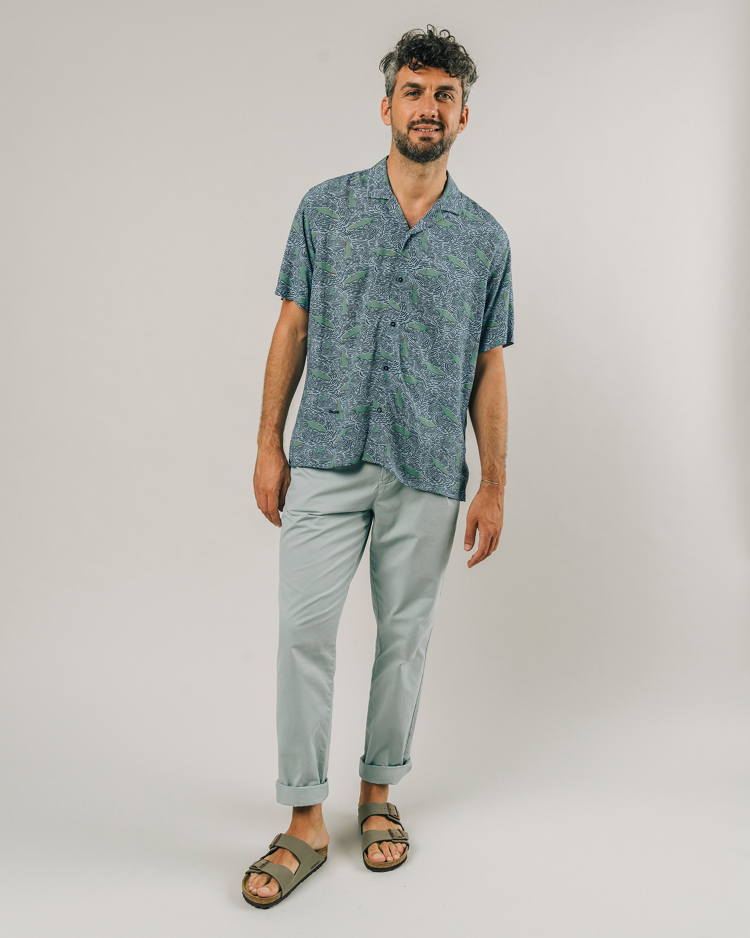 Brava - Crocodile Aloha Shirt Acqua - The Good Chic