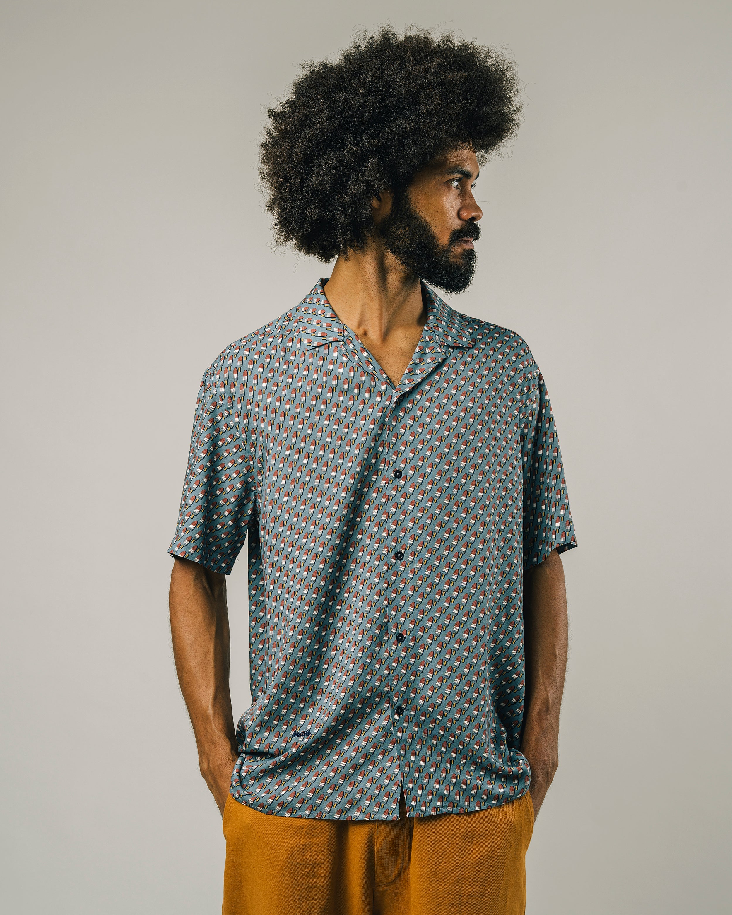 Brava - Gelati Aloha Shirt Blue - The Good Chic