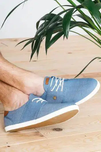 Cypress Light Blue Cotton Trainers