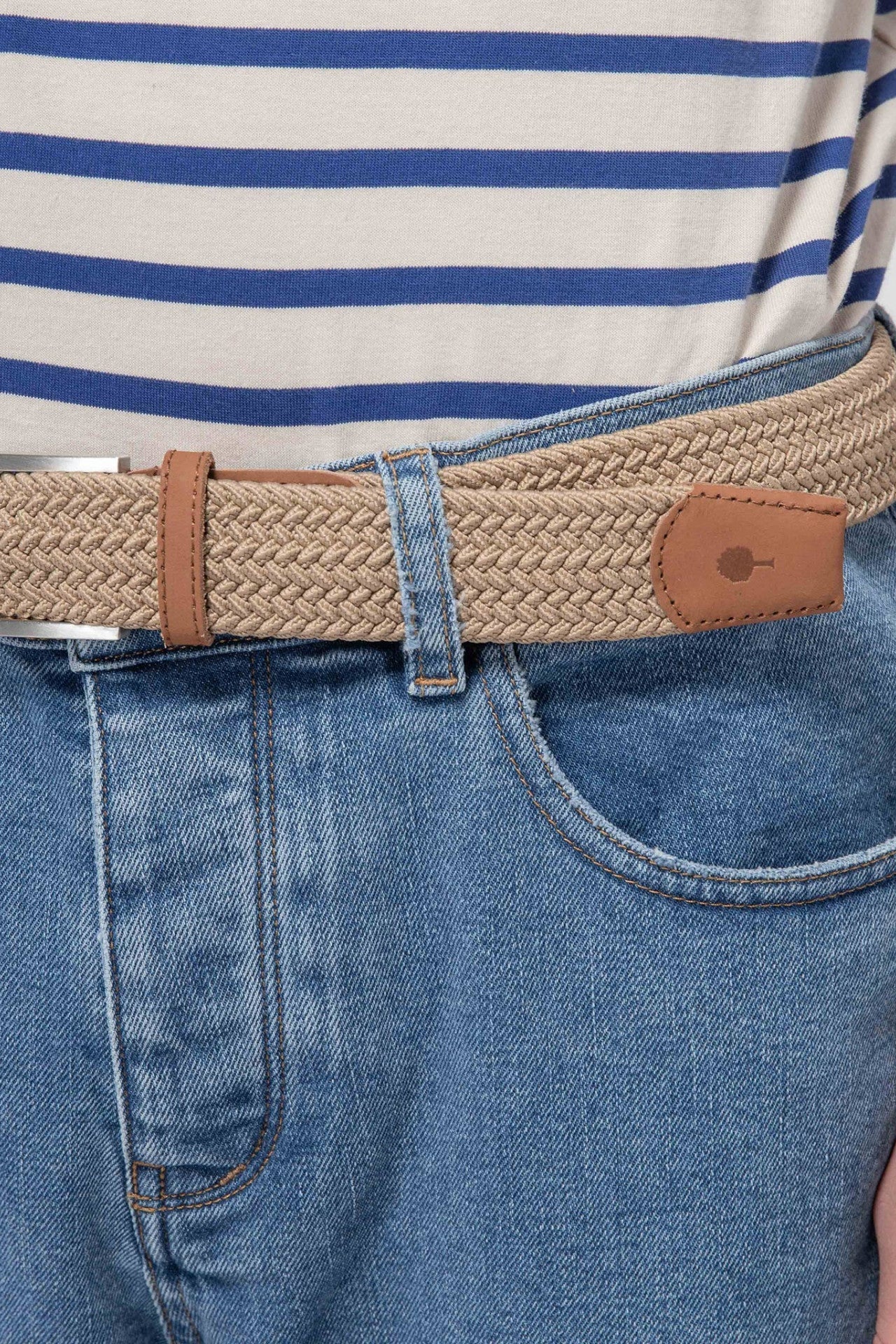 Faguo - Beige belt in nylon & recycled polyester - The Good Chic