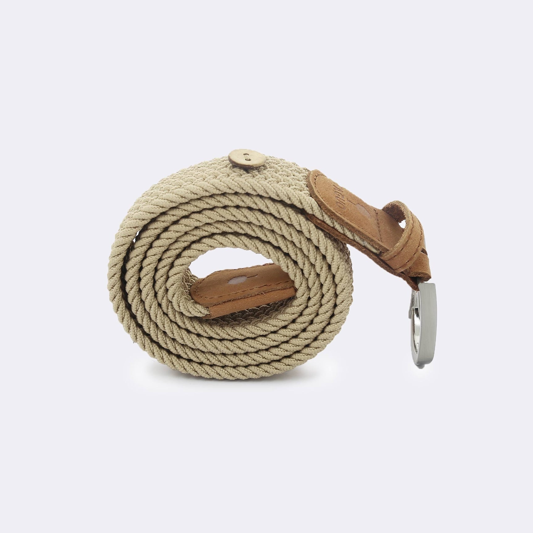 Faguo - Beige belt in nylon & recycled polyester - The Good Chic