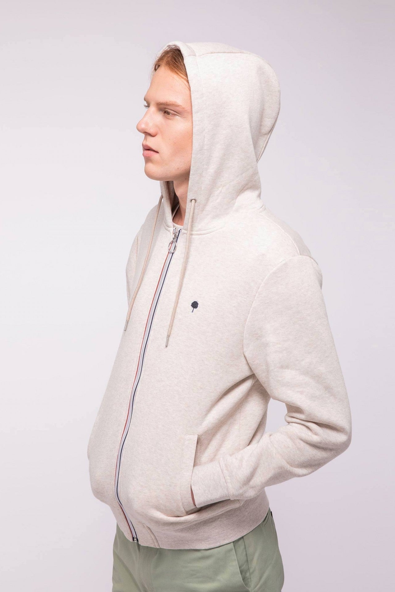 Faguo - Beige hoodie in cotton - Mesnil - The Good Chic