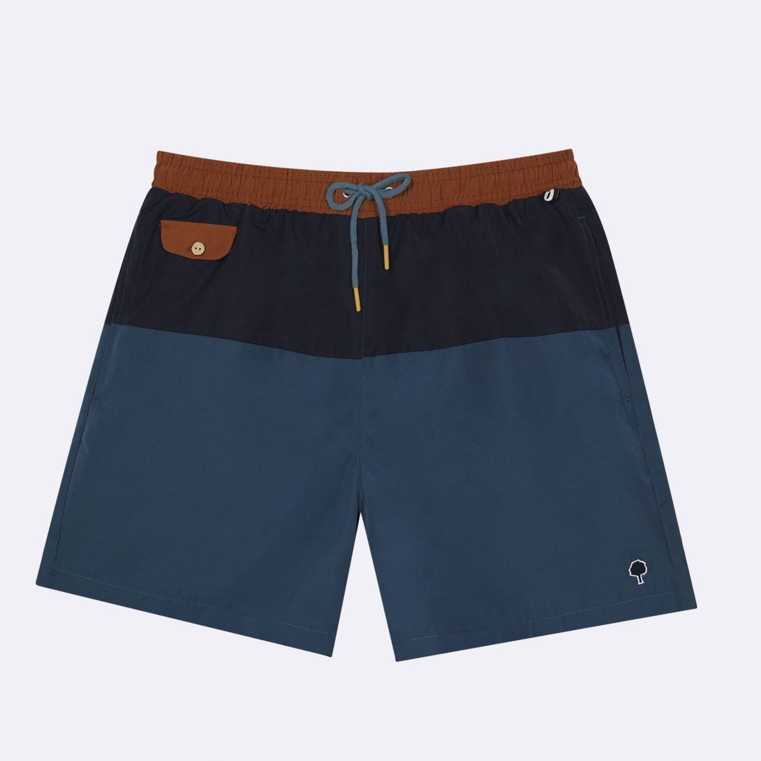 FAGUO men swimsuit blue and brown product shot