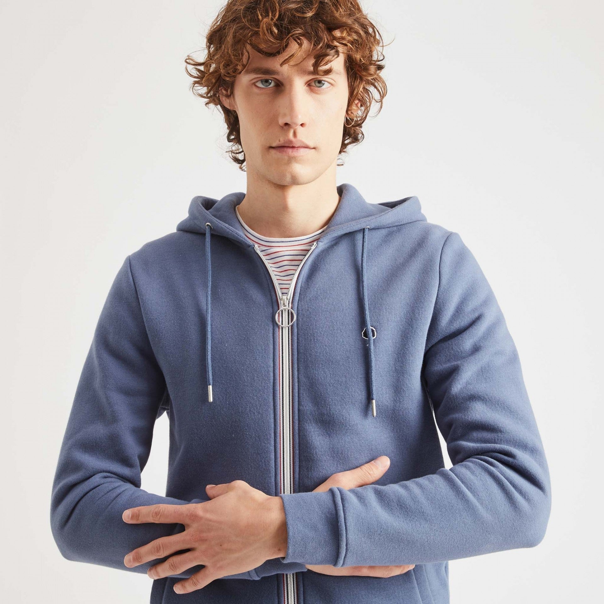 Faguo - Blue hoodie in cotton - Mesnil - The Good Chic