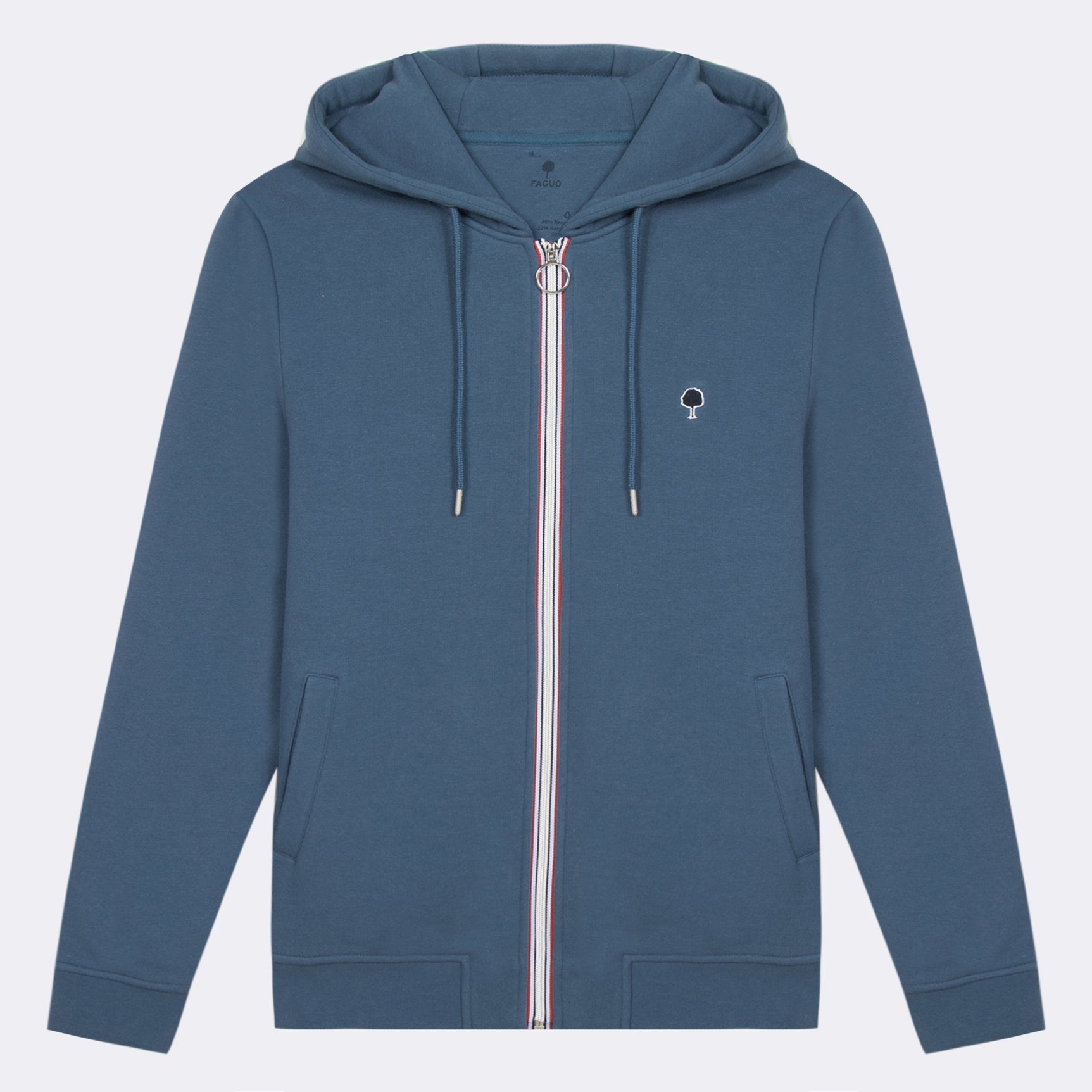 Faguo - Blue hoodie in cotton - Mesnil - The Good Chic