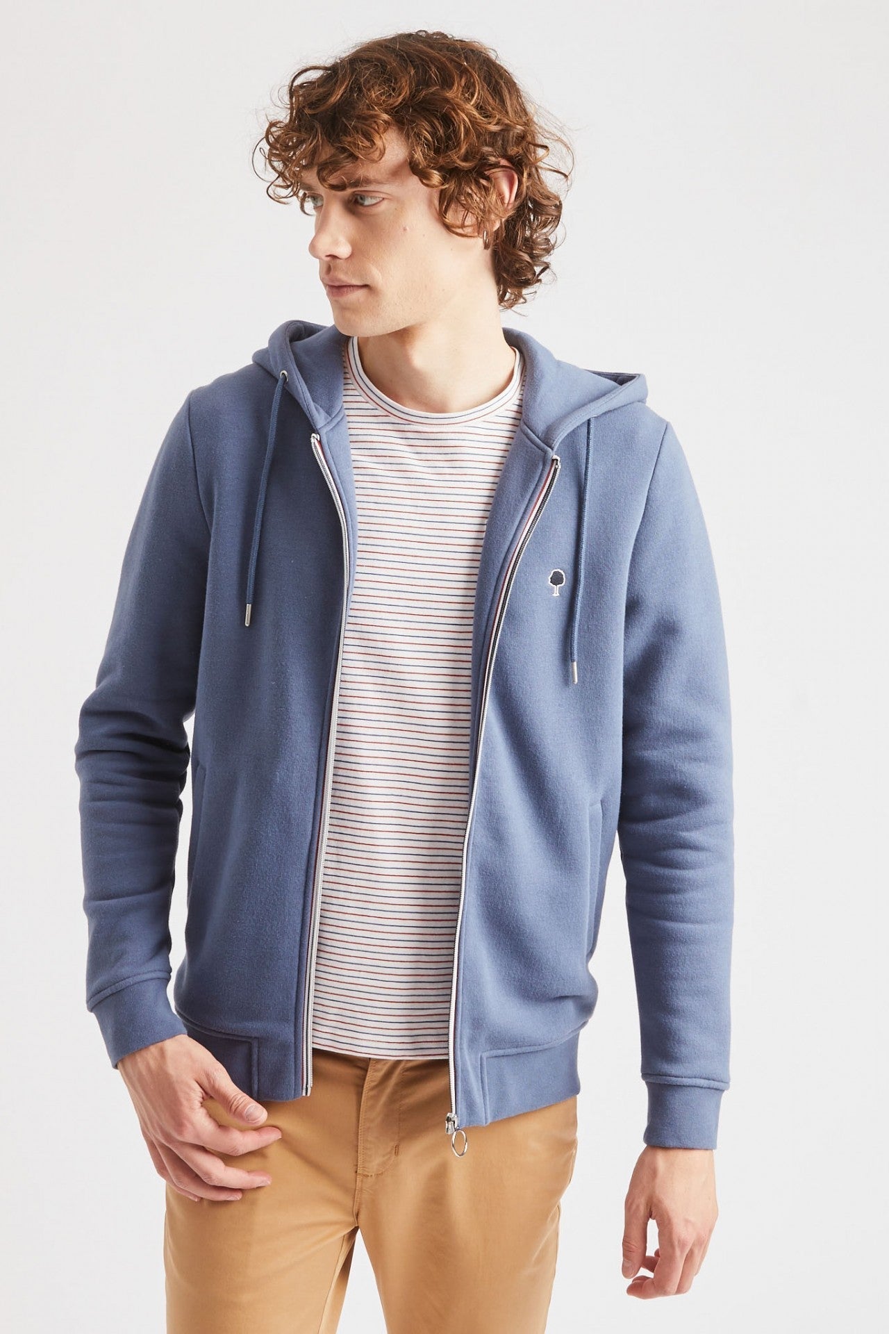 Faguo - Blue hoodie in cotton - Mesnil - The Good Chic