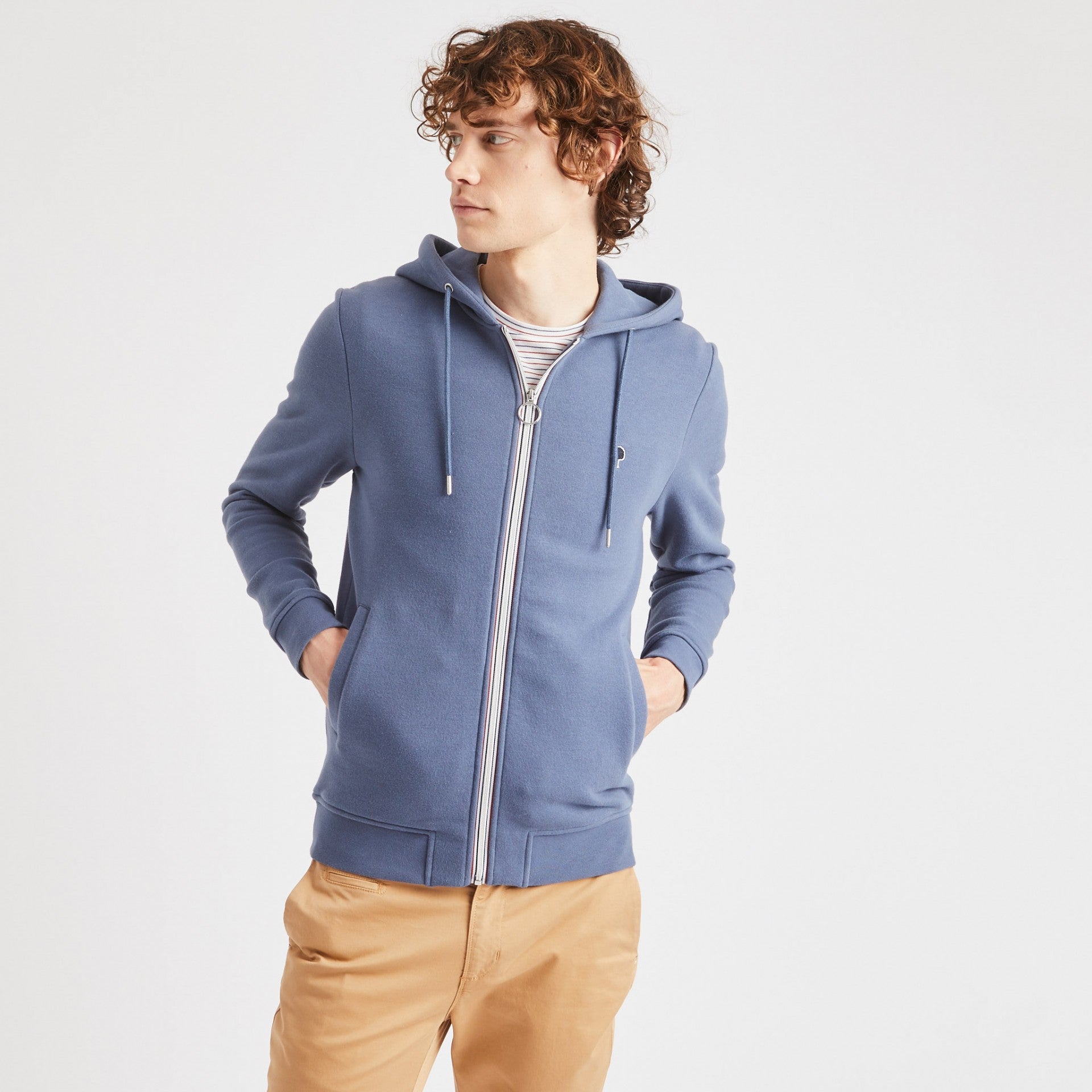 Faguo - Blue hoodie in cotton - Mesnil - The Good Chic