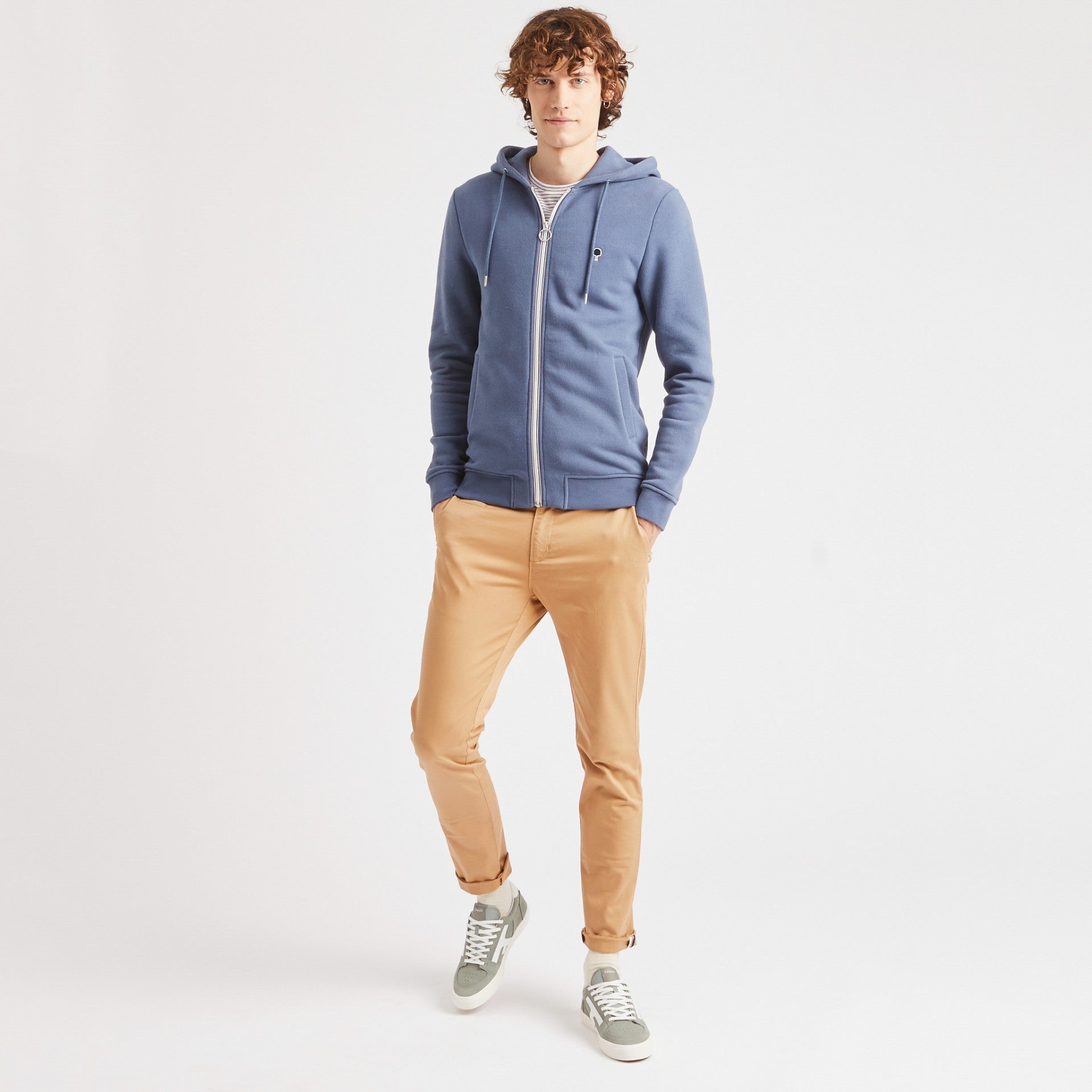 Faguo - Blue hoodie in cotton - Mesnil - The Good Chic