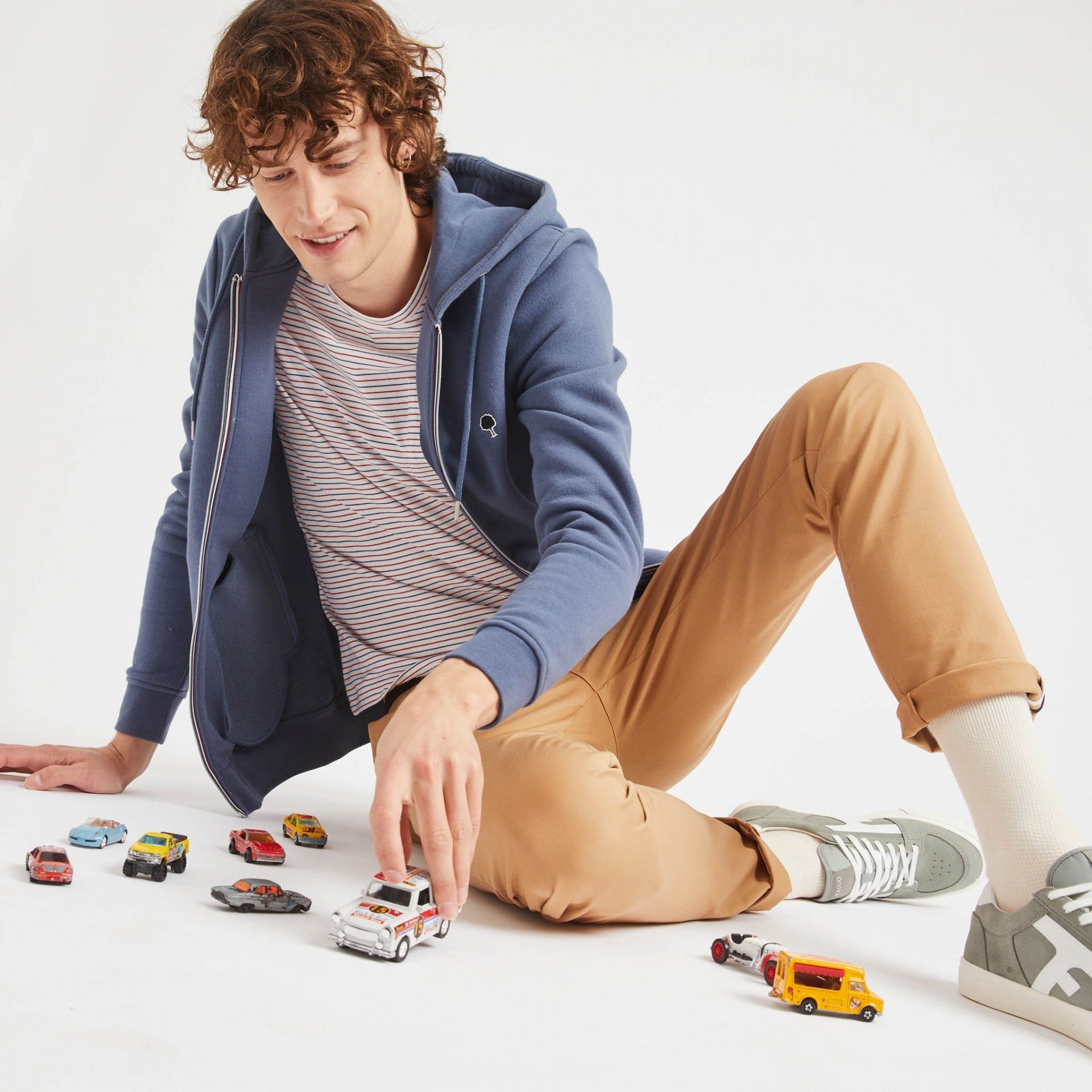 Faguo - Blue hoodie in cotton - Mesnil - The Good Chic