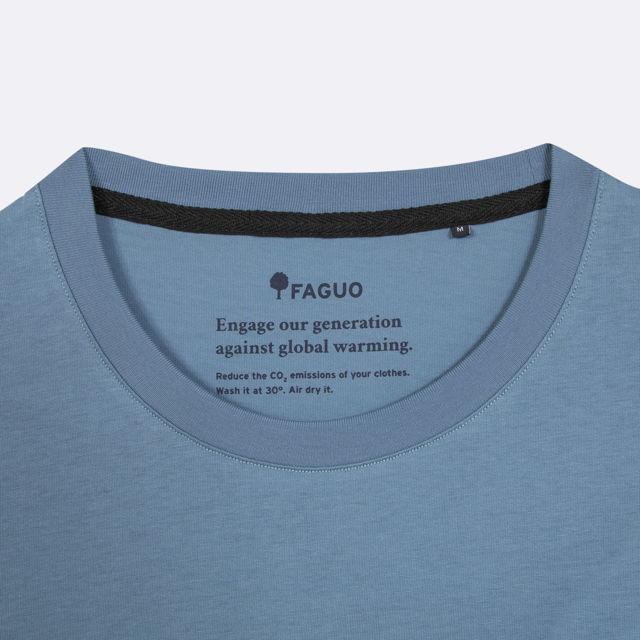 Faguo - Blue t-shirt "parfait" in cotton - Arcy - The Good Chic