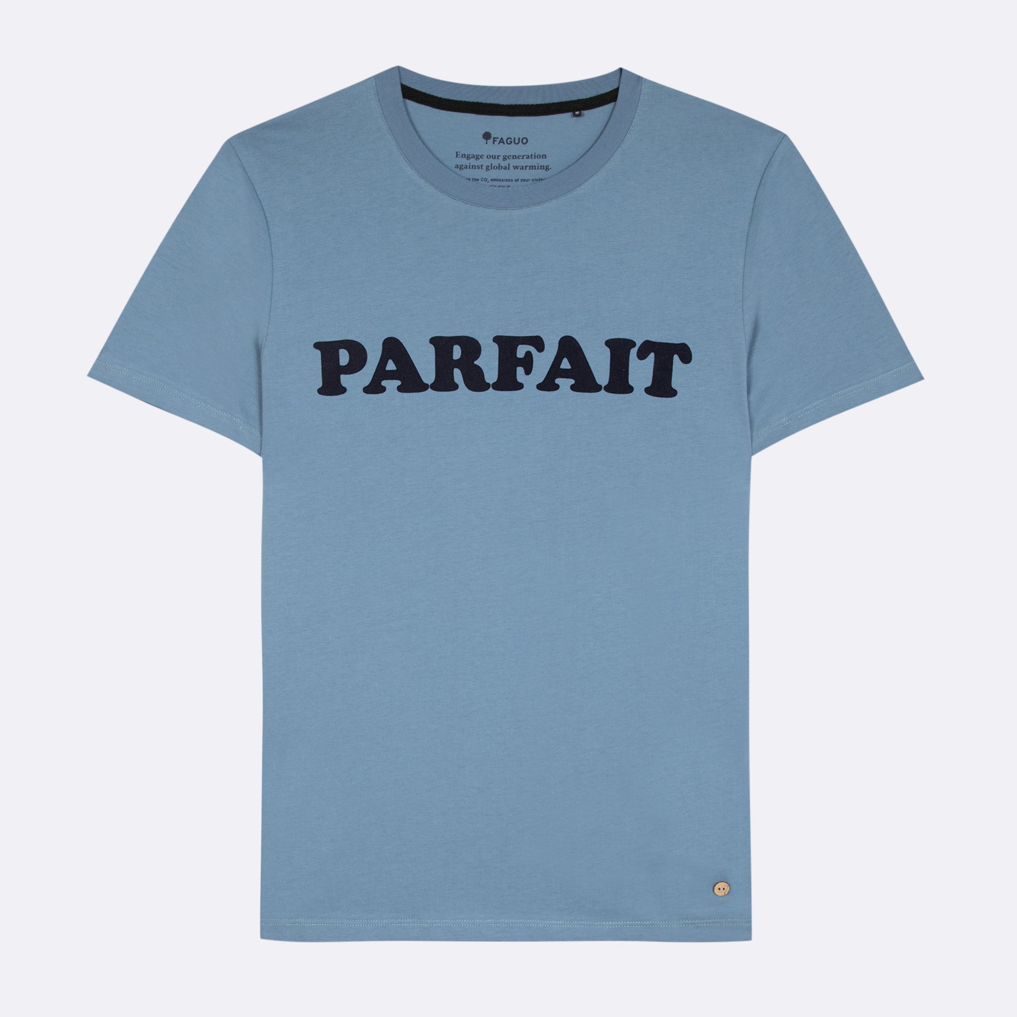 Faguo - Blue t-shirt "parfait" in cotton - Arcy - The Good Chic