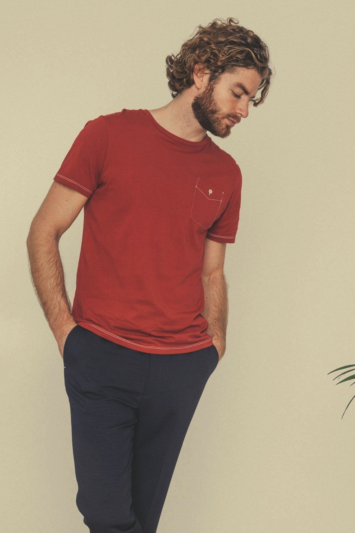 Faguo - Burgundy Cotton Jersey T Shirt T-Shirts