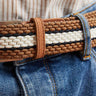Faguo - Camel & White belt in recycled polyester - The Good Chic