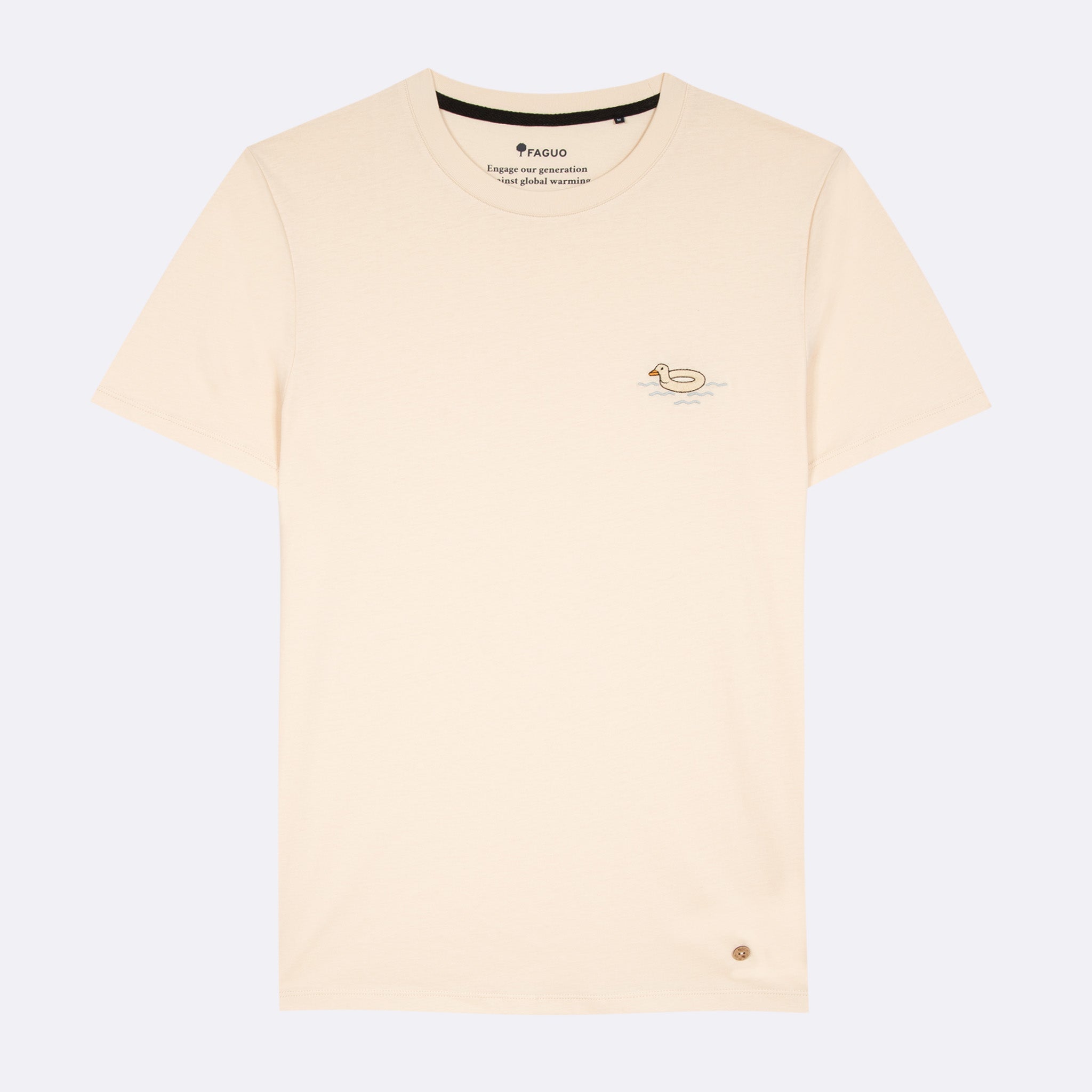Faguo - Ecru t-shirt in recycled cotton Duck - Arcy - The Good Chic