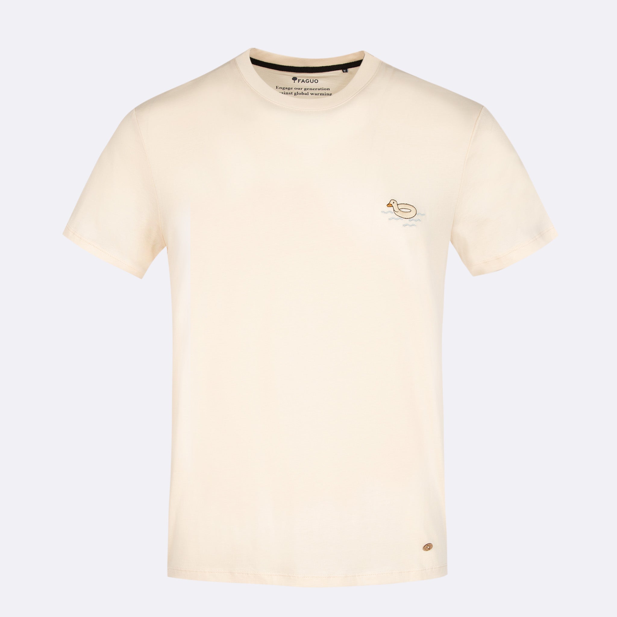 Faguo - Ecru t-shirt in recycled cotton Duck - Arcy - The Good Chic