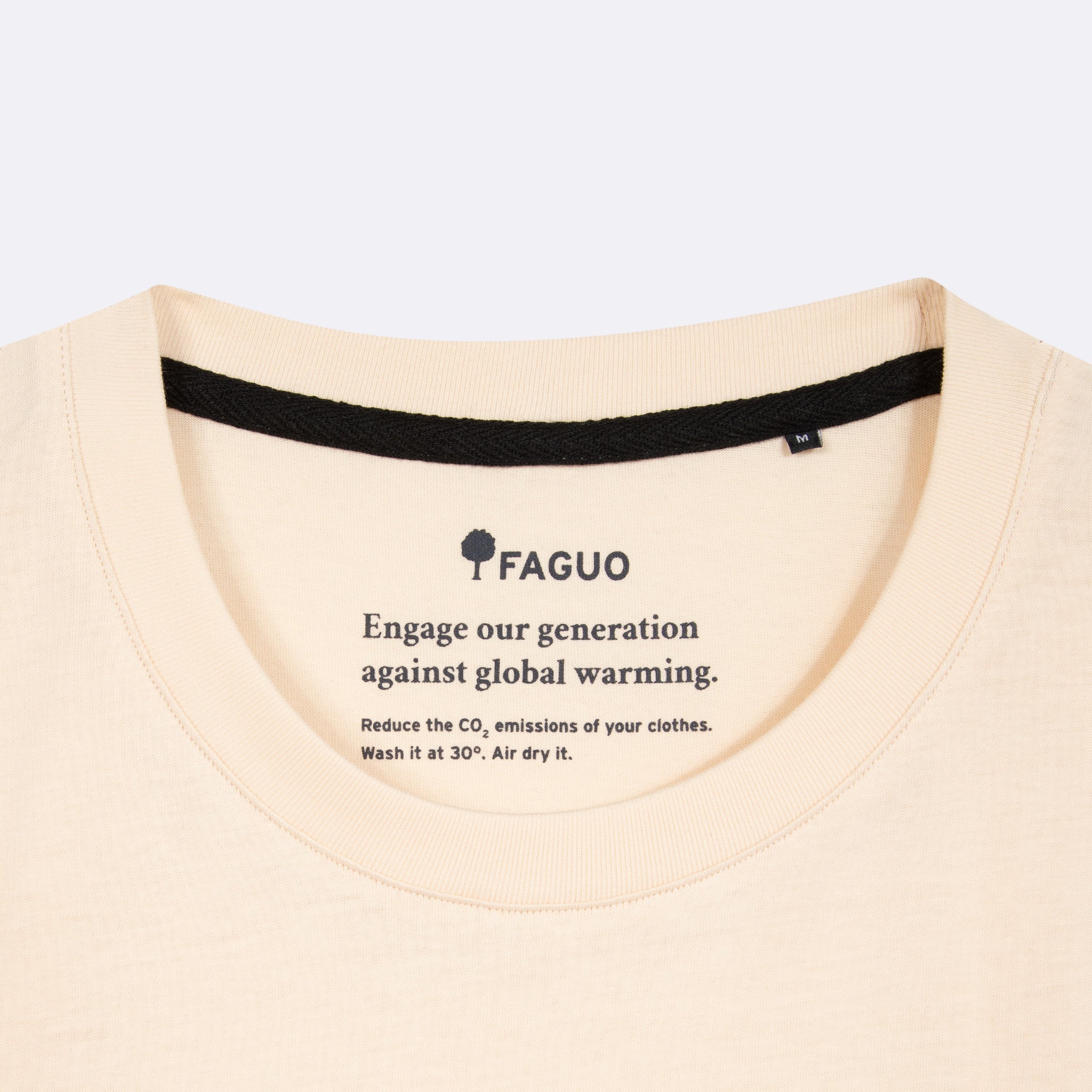 Faguo - Ecru t-shirt in recycled cotton Duck - Arcy - The Good Chic