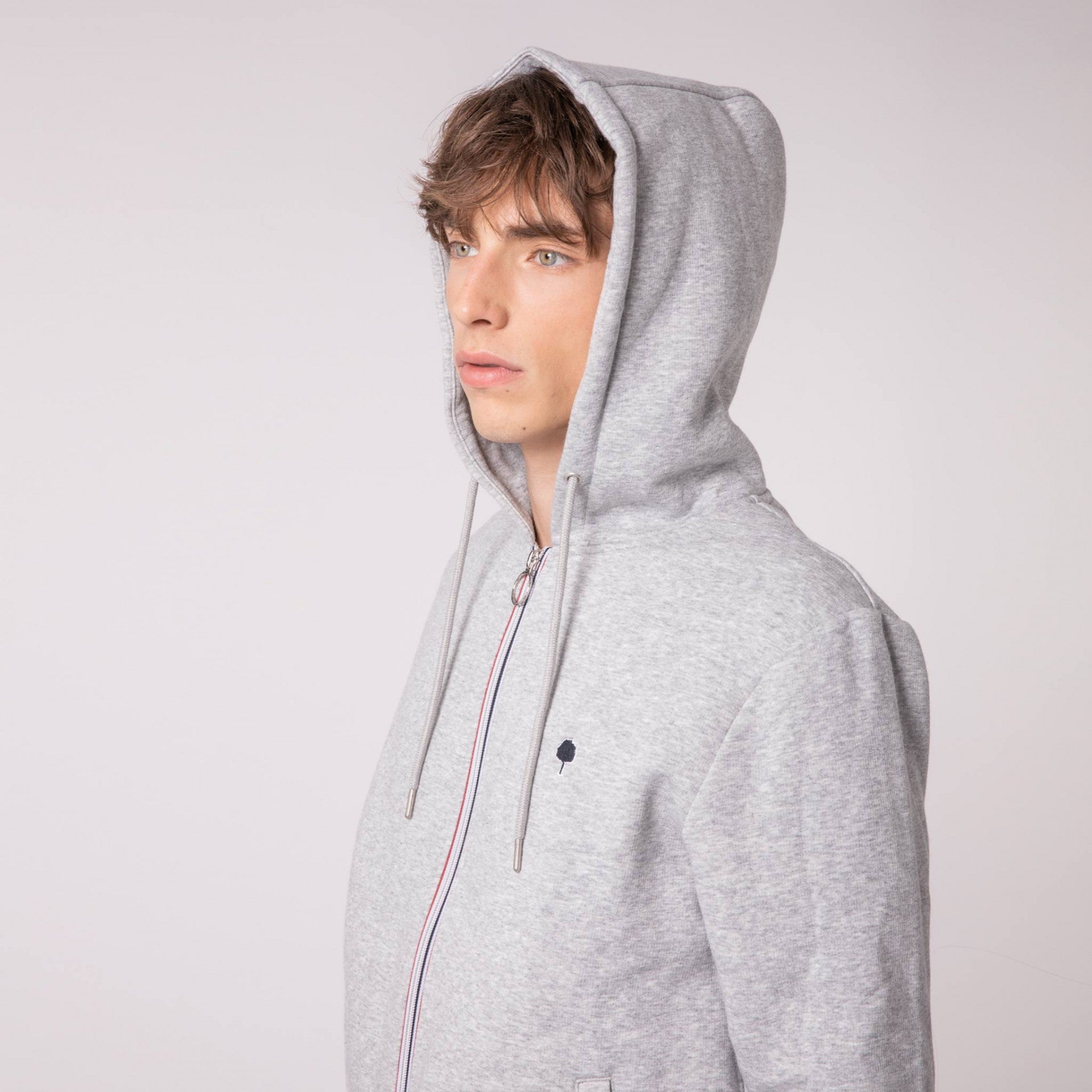 Faguo - Grey hoodie in cotton - Mesnil - The Good Chic
