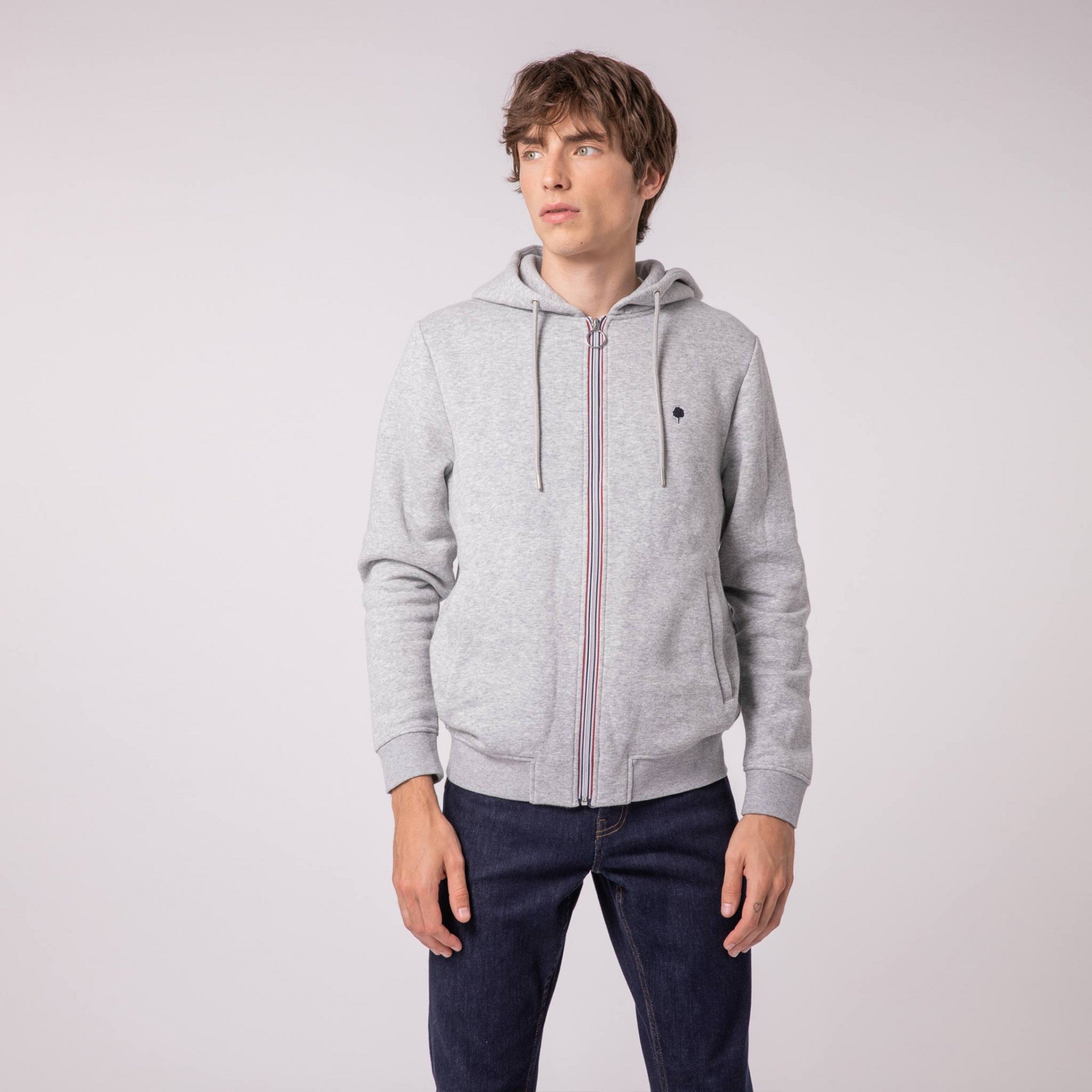 Faguo - Grey hoodie in cotton - Mesnil - The Good Chic