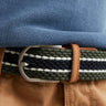 Faguo - Kaki & Navy belt in recycled polyester - The Good Chic