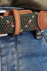 Faguo - Kaki & Terracotta belt in recycled polyester - The Good Chic