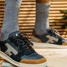 FAGUO Sneaker Fabric And Suede With Recycled Navy Polyester 