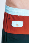 Faguo - Navy Blue and Red Swim Trunks - The Good Chic