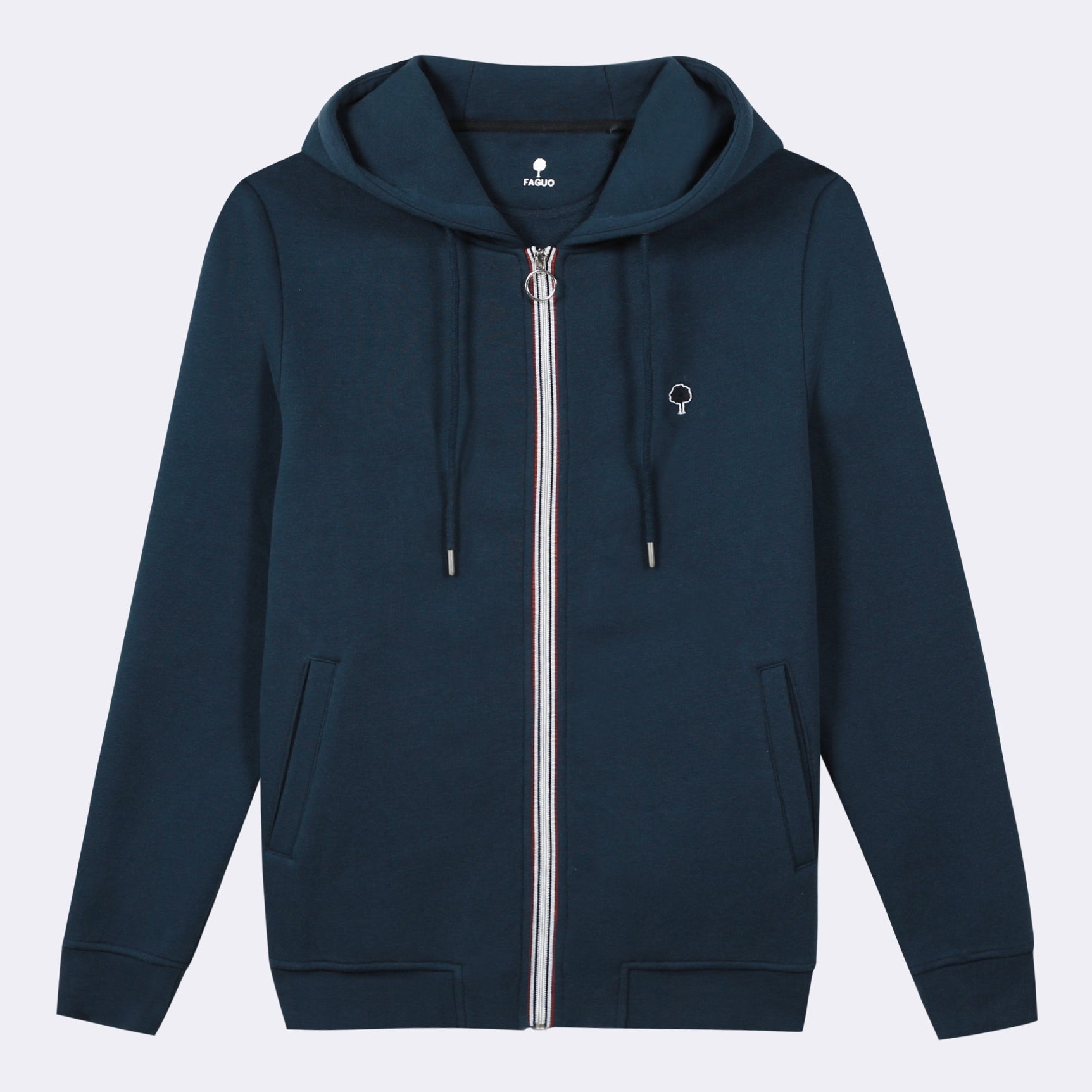 Faguo - Navy Blue hoodie in cotton - Mesnil - The Good Chic
