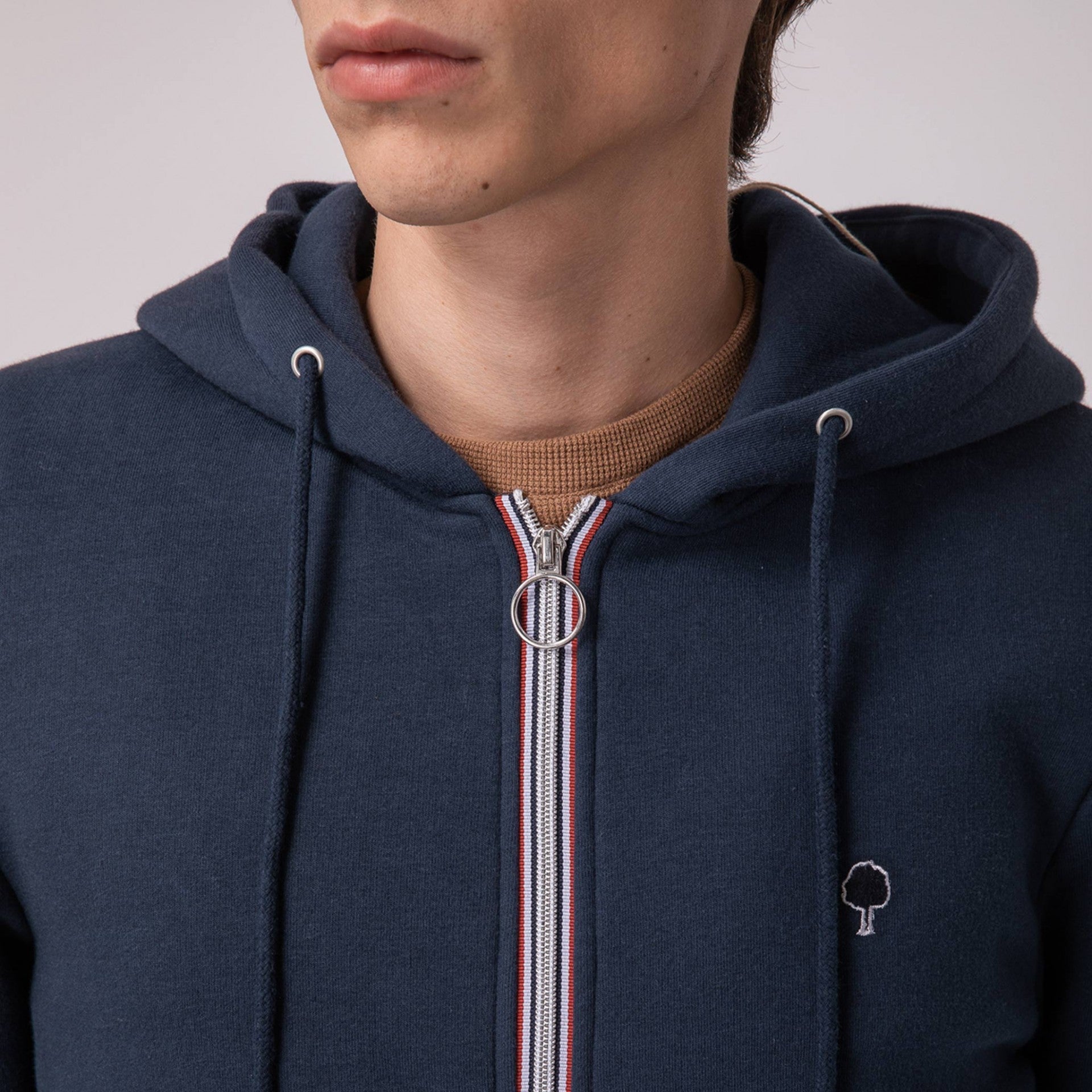 Faguo - Navy Blue hoodie in cotton - Mesnil - The Good Chic