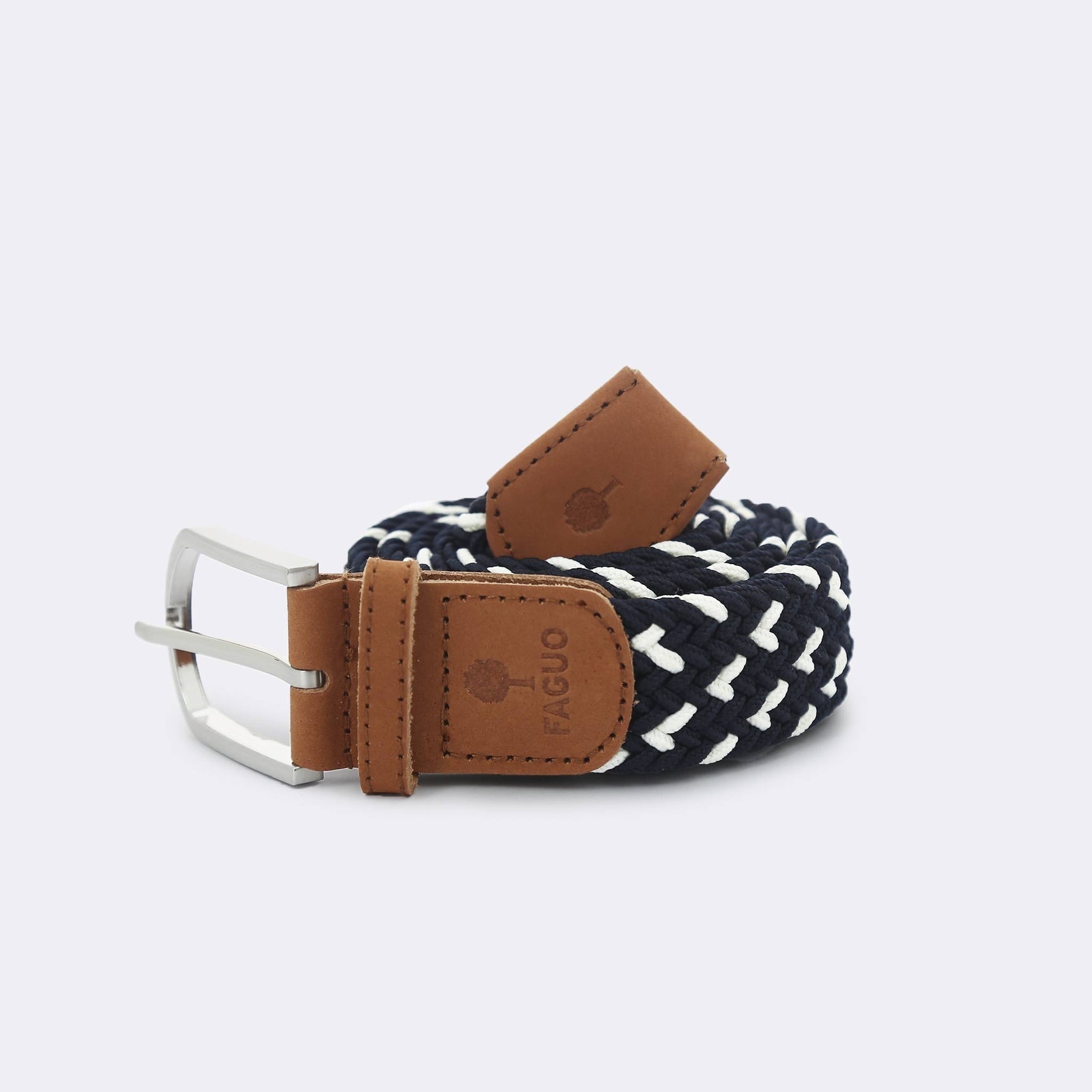 Faguo - Navy & ecru belt in recycled nylon - The Good Chic