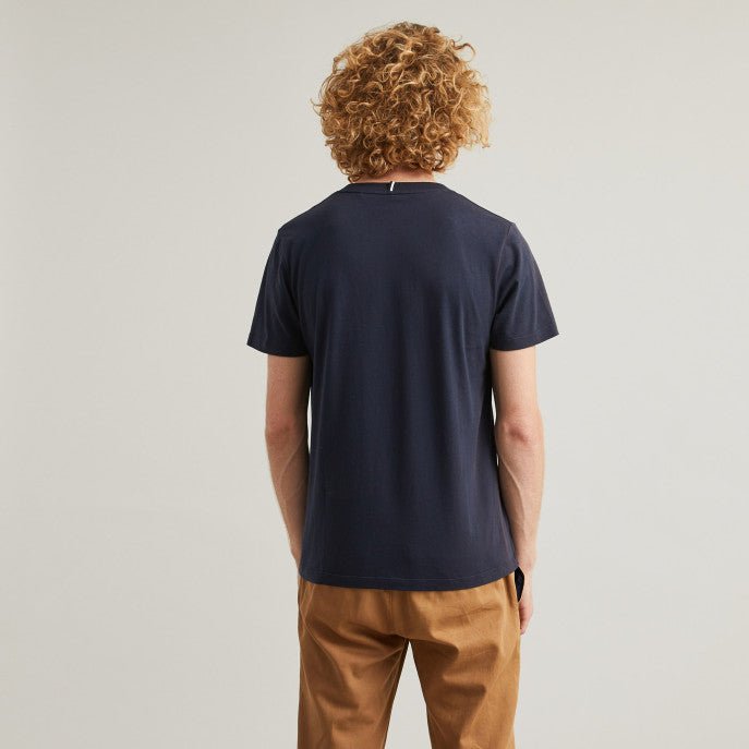 Faguo - Navy t-shirt "surf" in recycled cotton - Arcy - The Good Chic