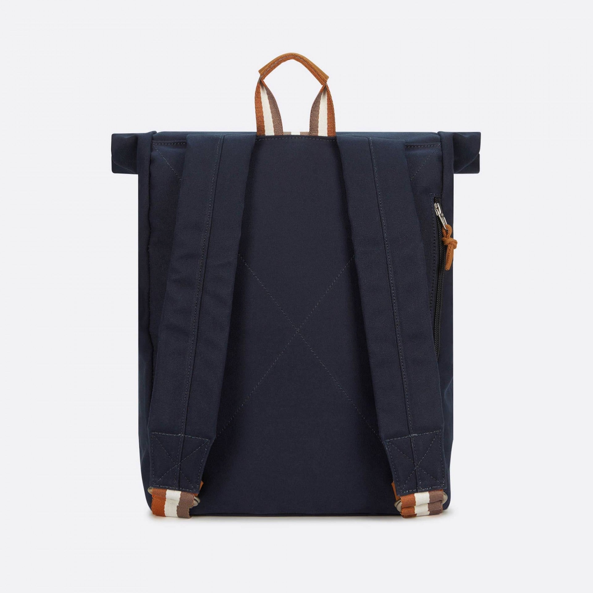 Faguo - Navy & tawny cotton backpack - The Good Chic