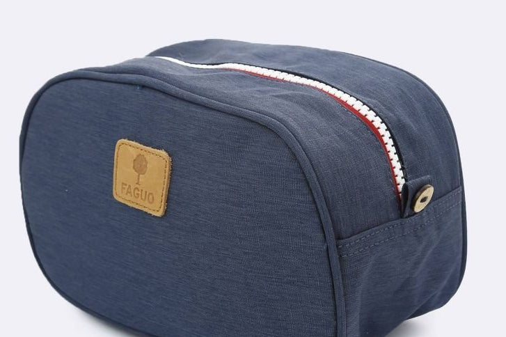 Faguo - Navy Washbag in Nylon - The Good Chic