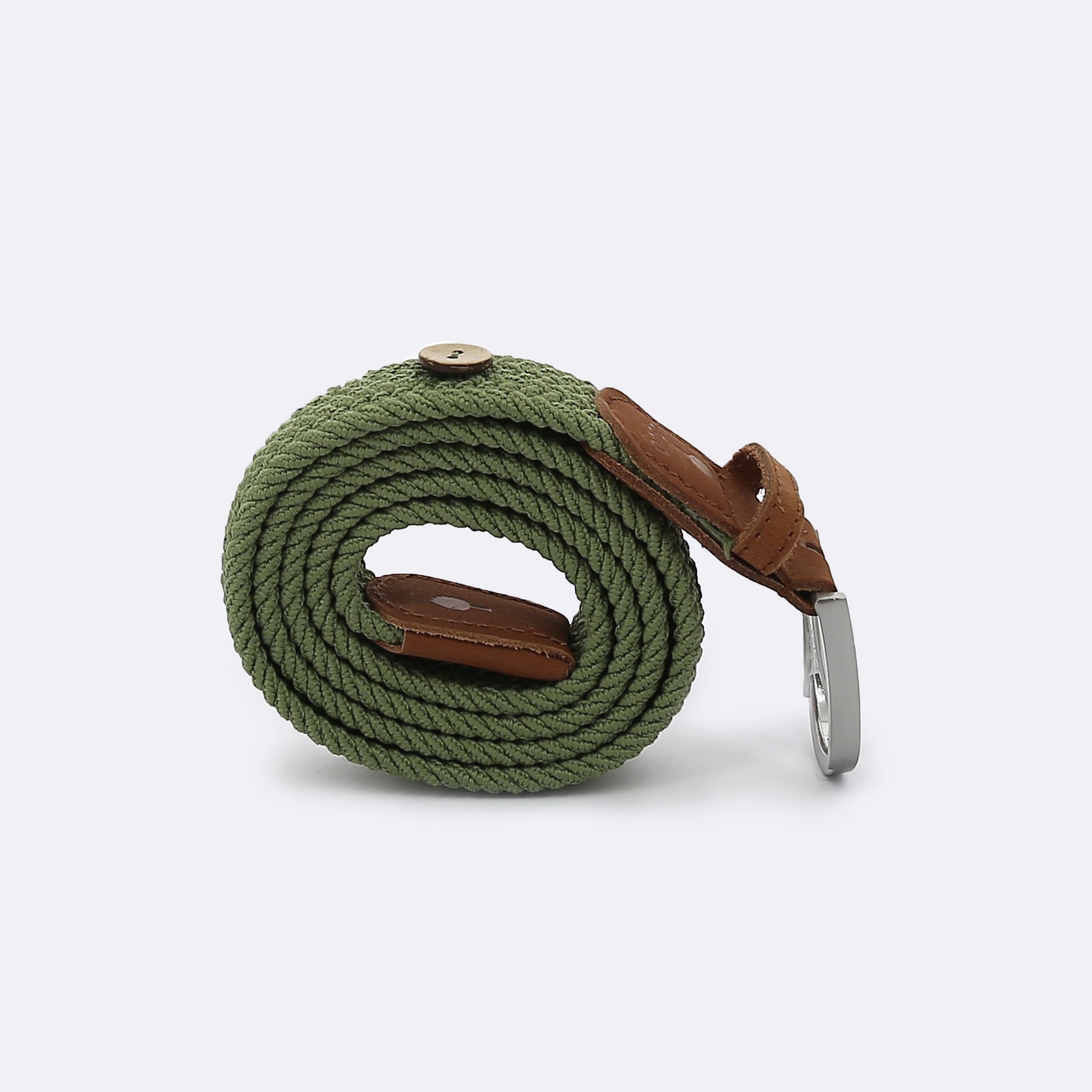 Faguo - Olive belt in recycled polyester - The Good Chic
