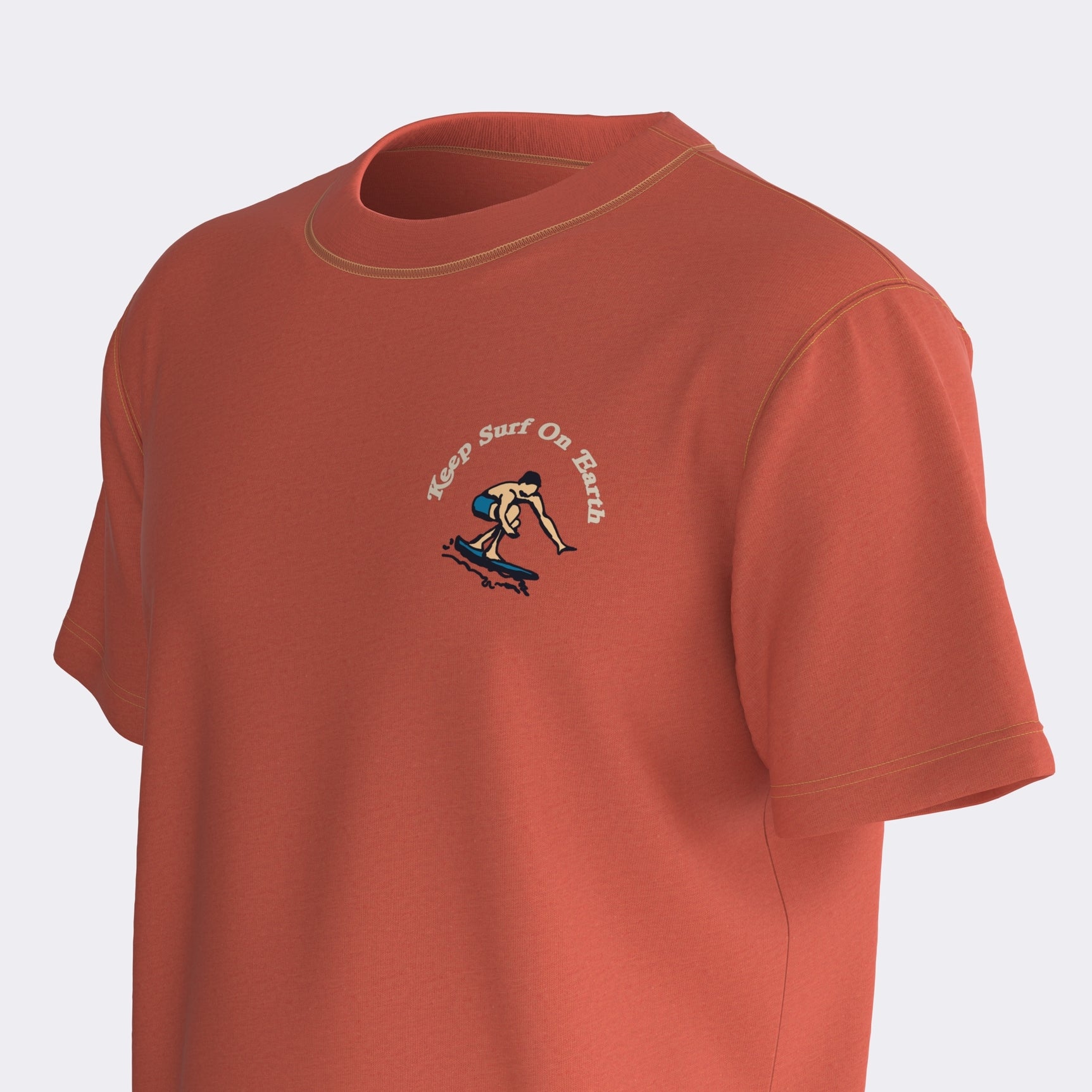 Faguo - Terra Cotta t-shirt in Cotton & Seawool Fibers - Lugny - The Good Chic