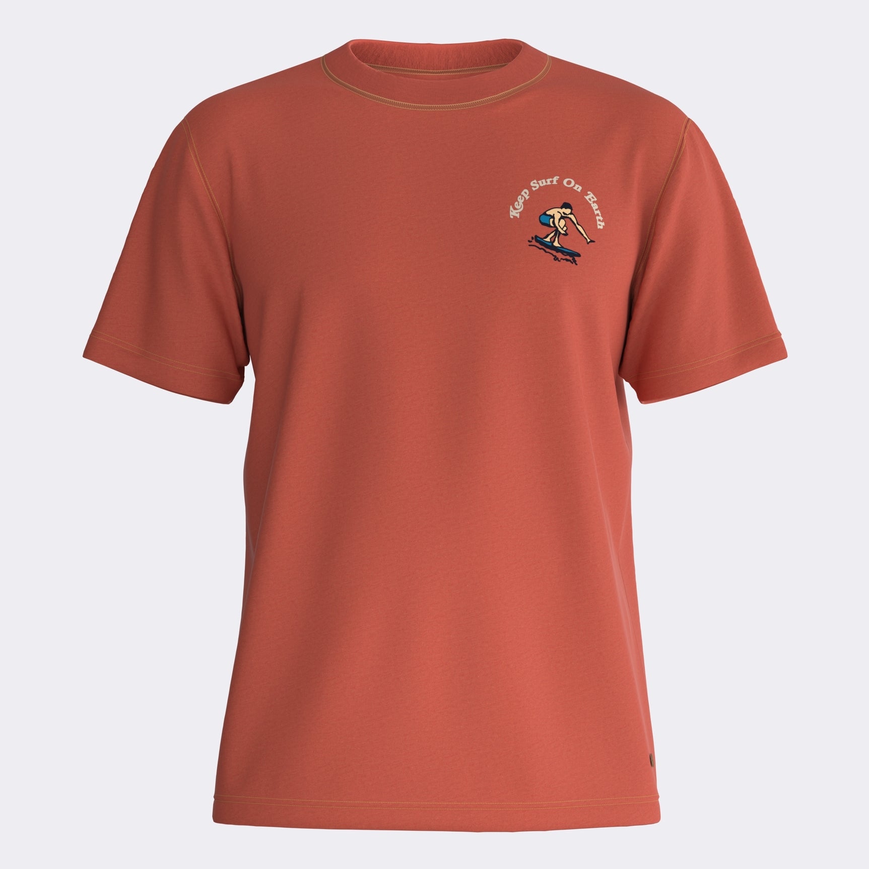Faguo - Terra Cotta t-shirt in Cotton & Seawool Fibers - Lugny - The Good Chic