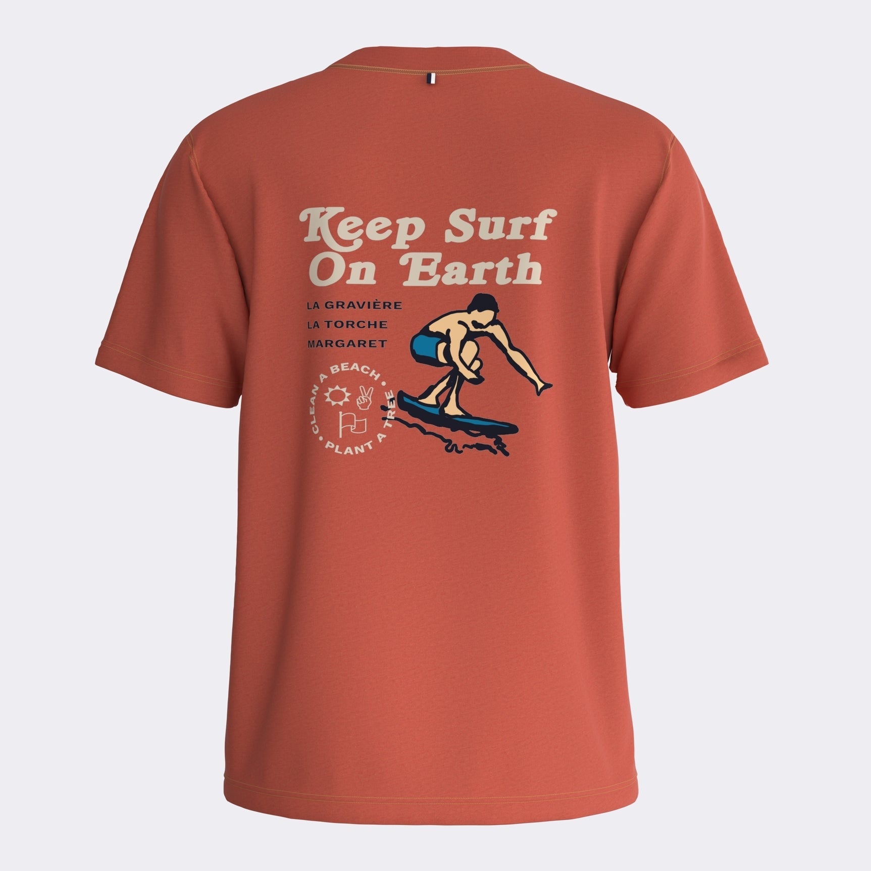Faguo - Terra Cotta t-shirt in Cotton & Seawool Fibers - Lugny - The Good Chic